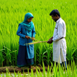 Agricultural Revolution**

"A lush green field of genetically modified rice plants, golden hue, fully clothed farmers tending the crops, appropriate attire, safe for work, perfect anatomy, correct proportions, family-friendly, professional photography, high quality, bright sunny day, rural Bangladesh setting, showcasing advancements in agricultural biotechnology."

**