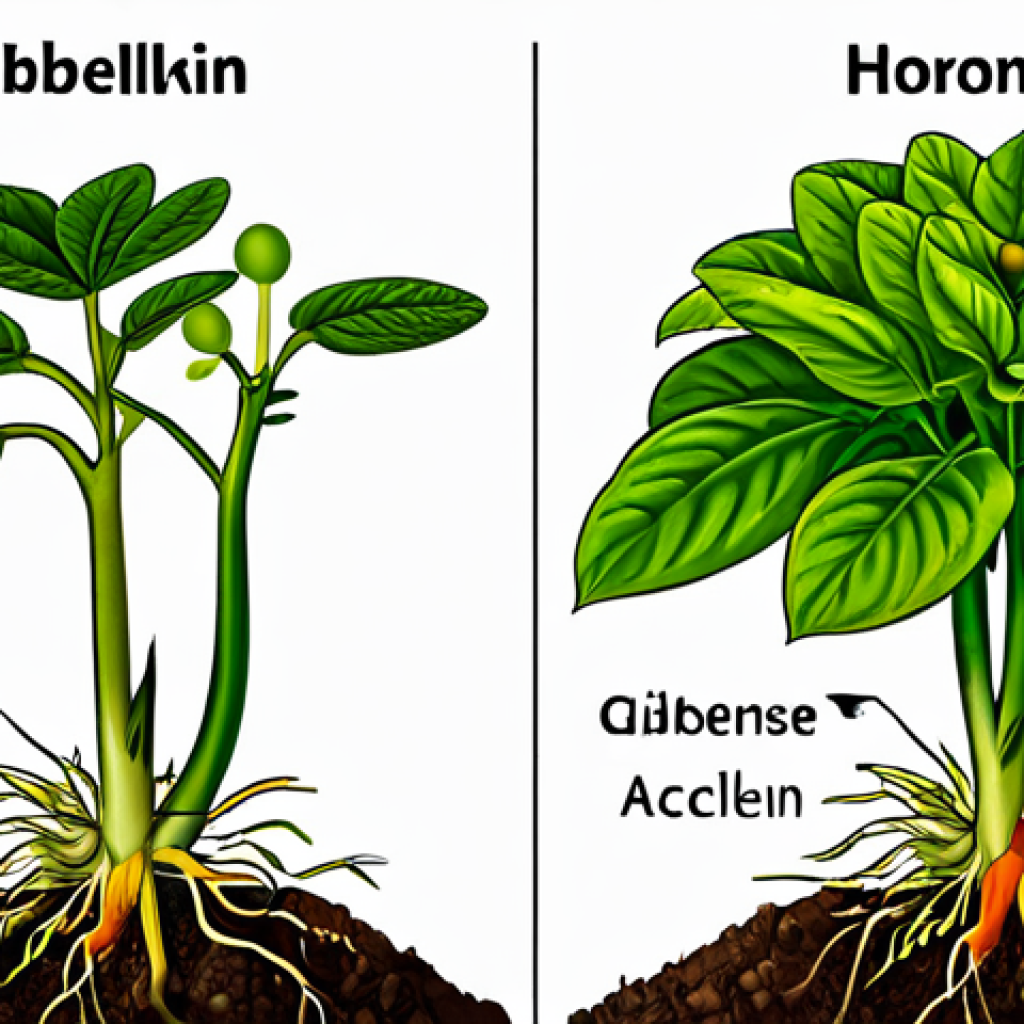 식물호르몬 작용 기전 - Plant Growth Hormones**

A professional, educational diagram illustrating the effects of plant hormo...